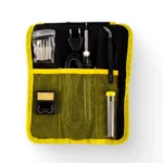 Набір для паяння у чохлі: паяльник, пінцет, припій.