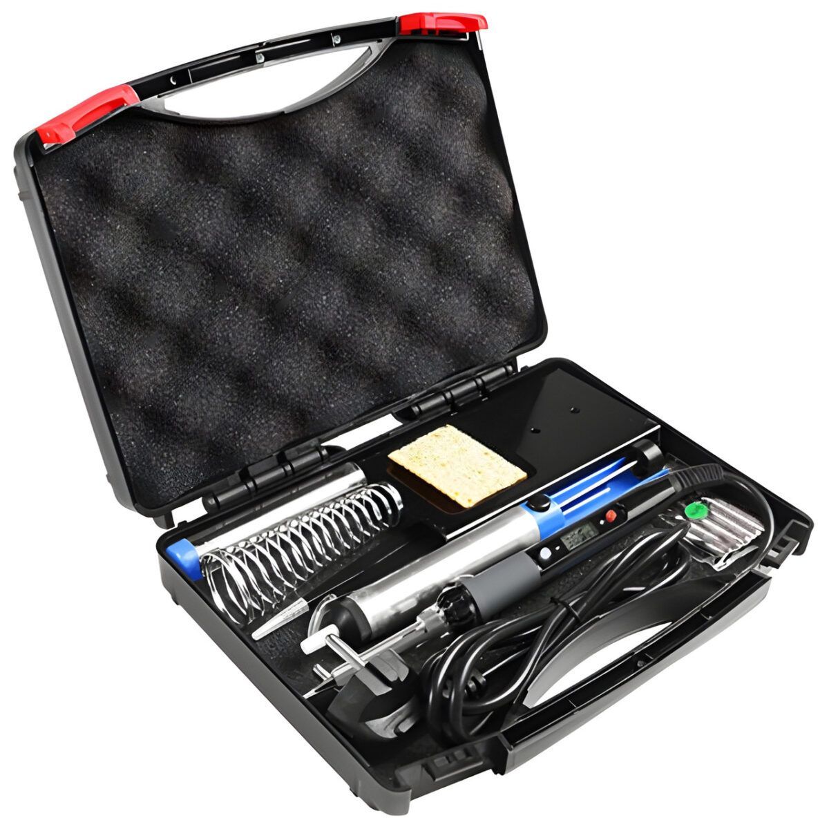 Паяльний набір з регулюванням температури, у кейсі