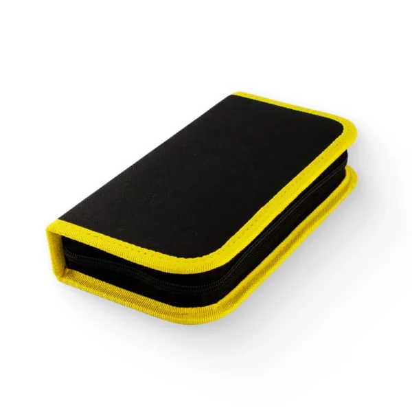 Чорний чохол для інструментів з жовтою окантовкою
