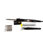 Набір для паяння: паяльник, пінцет, припій, змінні жала