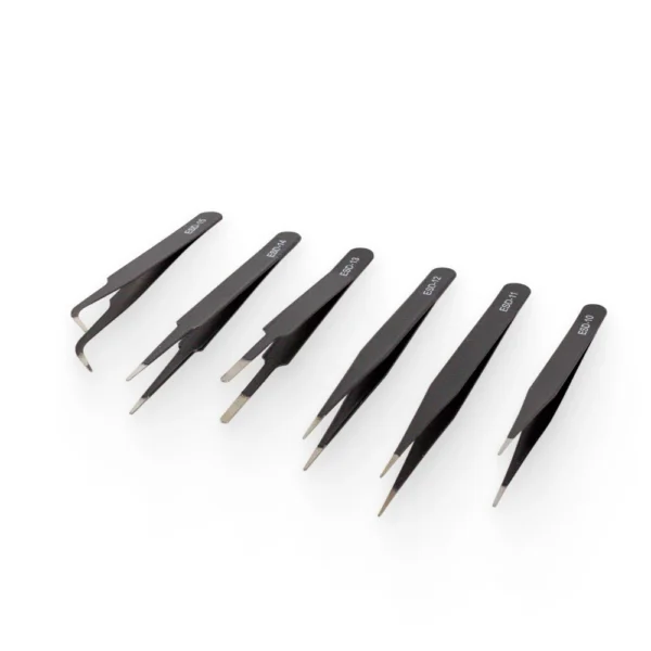 Набір антистатичних пінцетів ESD для SMD-монтажу