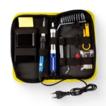 Набор для пайки в чехле: паяльник, припой, держатель