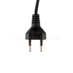 Черная электрическая вилка с двумя контактами