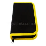 Черный чехол для пайки с желтой окантовкой