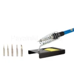 Набор для пайки: паяльник, держатель, жала