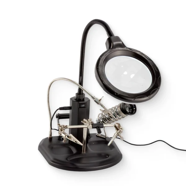 Настільна "третя рука" з лупою та тримачем паяльника