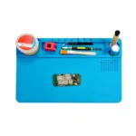 Силиконовый термостойкий коврик для пайки с магнитной полосой 380×260 мм - 3033-05-1