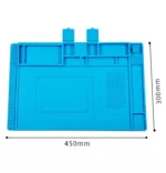 Антистатический настольный коврик для пайки 450×300 мм, термостойкий силиконовый (с магнитными зонами) - 3033-05-5 — изображение 3